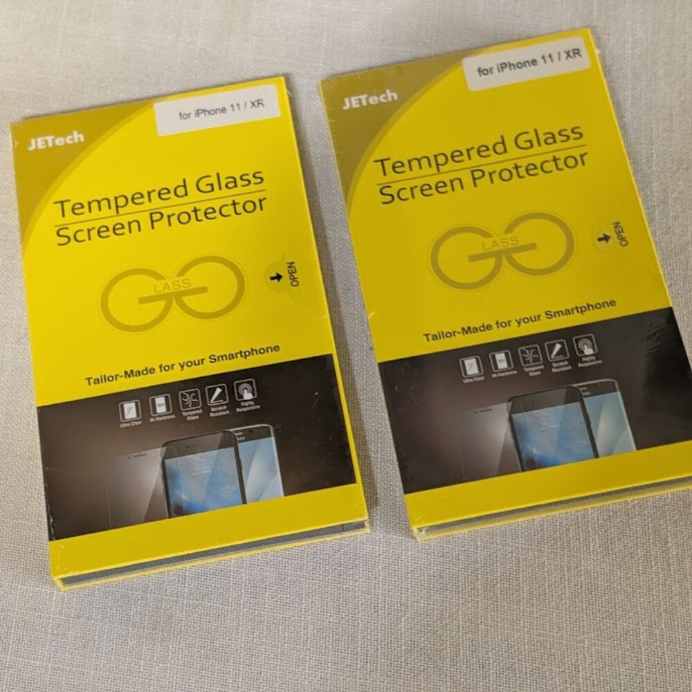 iPhone 11/XR Screen Protector JETech (2) Tempered Glass - Never Opened